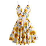 Sexy Summer Plaid Mini Women Dress Plus Size Spaghetti Straps ALine Red Blue Sunflower Floral Gothic Streetwear Vintage Sundress