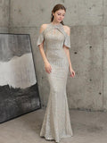 O-neck Mermaid Evening Dress Off-the-shoulder Elegant Prom Gown Long Formal Dress
