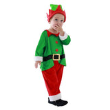 baby Clothes Christmas Children Cosplay Santa Claus Green baby Onesie Jumpsuits 2-3y Festival Party Clothing Kids New year Appar