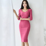 Summer Fashion Dress Women Spring Dresse Casual Office Lady Elegant Business Bodycon Wear to work Dress Vestidos Clothes