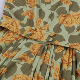 Floral Print Vintage 50s 60s Retro Party Sleeveless High Waist Robe Pin Up Swing Women Dresses