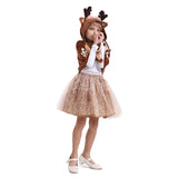 Christmas Clothes children elk Deer Dress Cosplay festival Kids Skirt Cute cartoon child cloak petticoat Girl party Tutu Skirts