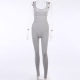 Sexy Sleeveless Summer Casual Fitness Romper Rib knit Streetwear New Trend Jumpsuits