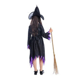 New Purple Bat Witch Costume Cosplay Girls Halloween Costume For Kids Dress