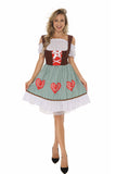 Lady Oktoberfest Costume Traditional Bavarian Dirndl German Beer Wench Waitress Cosplay Outfit Halloween Fancy Party Dress