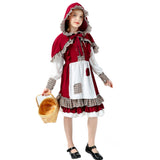 Little Red Riding Hood Costume Kids Girls Roleplay Lolita Dress Fancy Party Halloween Fantasia Carnival Fairy Cosplay Costume