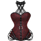 Plus Size Women Steampunk Sexy Corset Top Steel Boned Zipper Side Gothic Corsets Bustiers Waist Cincher Korsett Overbust Femme