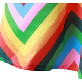 Rainbow Print High Waist Casual Party Skirt Swing Ball Gown Midi Tunic Vestidos Pin Up Rockabilly Vintage Skirt Skater Saias