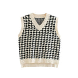 Women Casual V Neck Oversized Loose Sleeveless Sweaters Knitwear Tops Vests