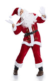 9pcs/set Xmas Santa Claus Suit Adult Christmas Cosplay Costume Red Deluxe Velvet Fancy Xmas Party Man Costume