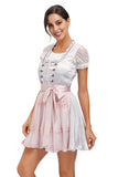 3pcs Set Dirndl Dress German Bavarian Oktoberfest Beer Wench Costume