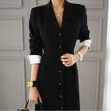 Autumn New Arrival Women Straight Half Sleeve Slim Vestidos Autumn Office Lady Dress Clothing