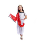 Ancient Roman Princess Costume Cosplay Greek Goddess Dress Halloween Costume For Kids