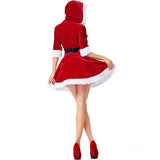 Christmas Costume Sexy Women Party Dress Hooded Women's Dress Winter Fancy Dress Cosplay Santa Claus Year's Dress