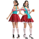 Traditional Oktoberfest Dress German Beer Maid Costumes Women Oktoberfest Dirndl Carnival Fancy Dress Up
