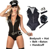 Black Sexy Women After Bandage Cop Uniform Halloween Costume Cosplay Game Stage Bar Police Costume Outfit