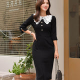 Female Elegant Office Lady Trumpet Dresses Summer Autumn Women Dress Sheath Bodycon Dresses