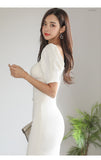 2021 New Summer Elegant Sexy V-Neck Women Party White Dress Fashion Femme Dress Ladies Bodycon Vestido