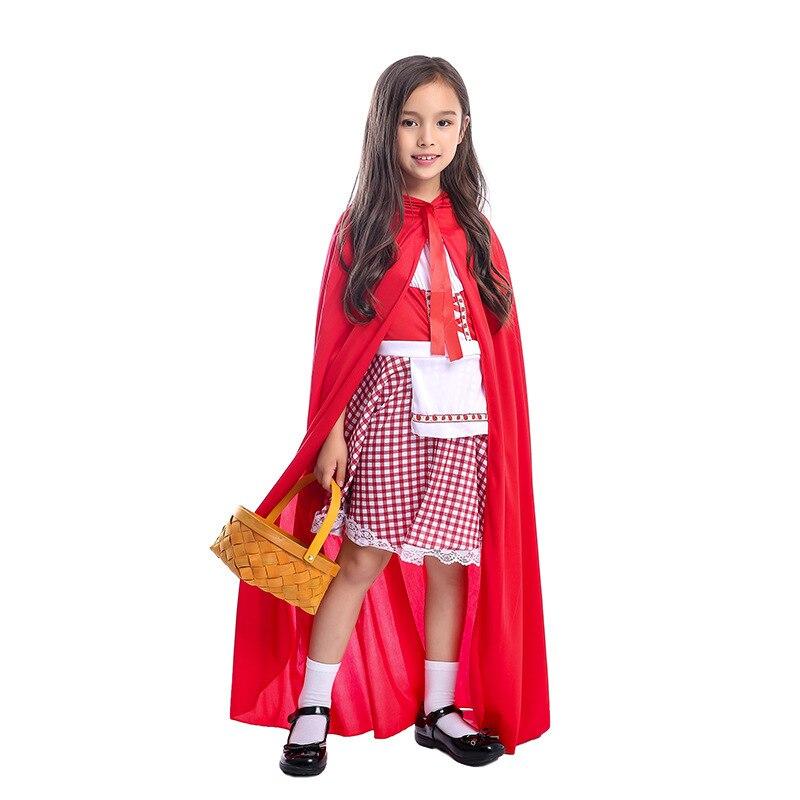 Cute Little Red Riding Hood Costume Cosplay Girls Halloween Costume For Kids