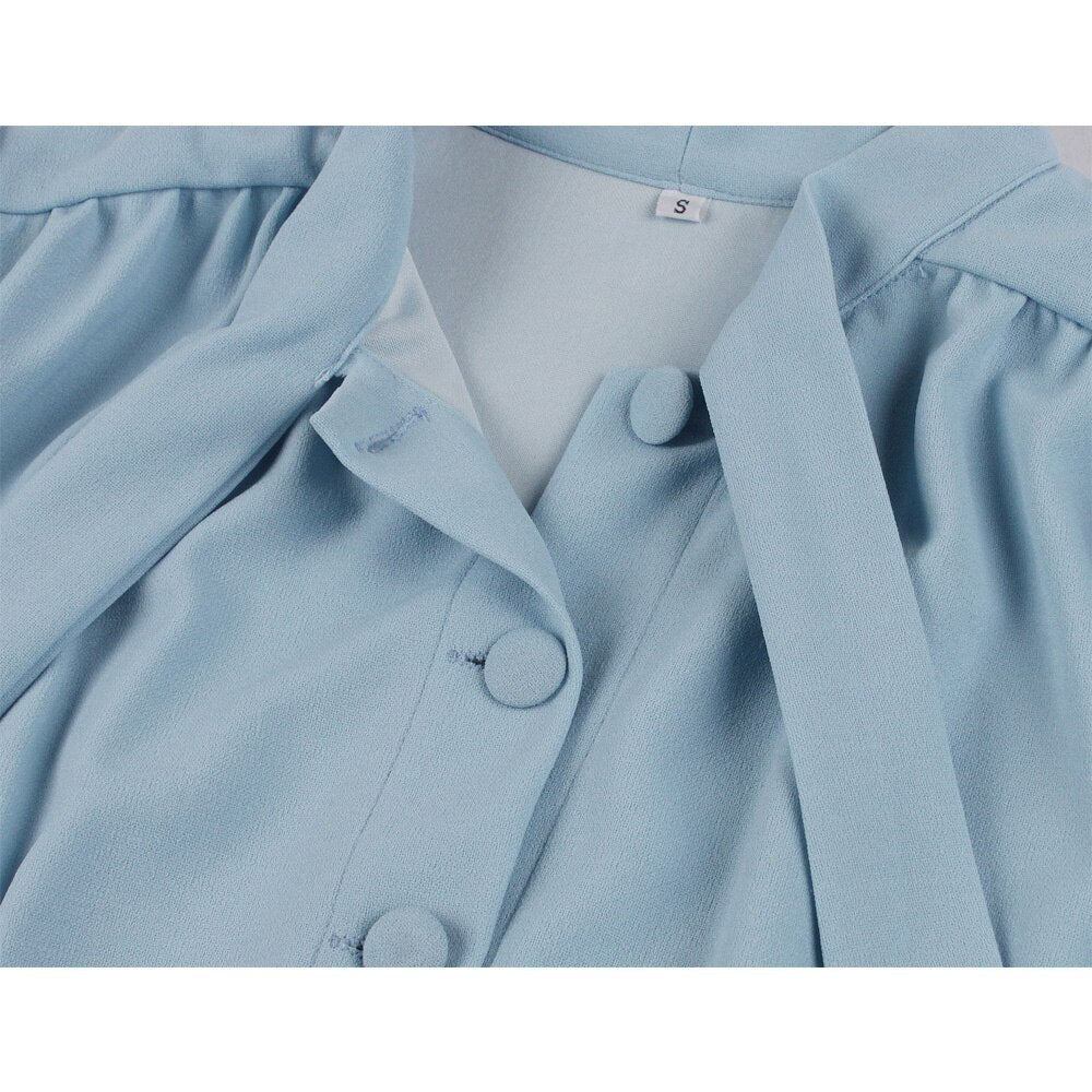 Vintage 50s 60s Retro Women Summer Short Sleeve Button Robe Pin Up Swing Office Ladies Dresses