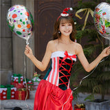 Sexy Christmas Dress For Women Santa Claus Costume Cosplay For Adult Carnival Performance Party Suit