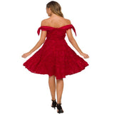 Short Tassel Backless Off Shoulder Swing Runway Fashion Formal Gowns Evening Party Dresses