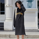 Autumn Winter Women Hoodies Dresses Straight Dresses For Female Loose Sweatshirt Vestidos Female