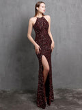 Sexy Party Maxi Dress Off Shoulder Sequin Evening Dress