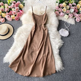 2021 New Sexy Spaghetti Strap Backless Summer Dress Women Trumpet Long Dress Elegant Bodycon Party Dresses