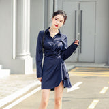 2021 Spring French New Chic Women's Dresses Elegant Slim Dress Romantic Sexy Mini Shirt Dress