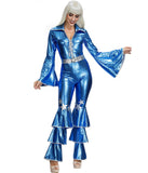Halloween Hippie Costume for Woman Vintage 1970s Disco Stage Performance Dancing Jumpsuit Singer Women Hippies Cosplay Carnival