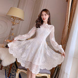 Elegant Fairy Dress Women French Style Designer Party Long Sleeve Vintage Chiffon Dress Women's Clothing