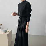 2021 Spring Vintage Sweater Dresses Women Long Sleeve Knit Harajuku Korean Elegant Lady Clothes