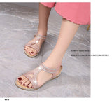 Summer Women Flats Sandals Ladies Rome Style Footwear Open Toe Shoes Plus Size