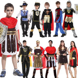 Halloween Children&#39;s Costumes Roman Warrior Sets Adult Performing Costumes Spartan Warrior Clothes Dress Up No Weapons