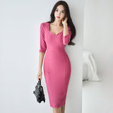 Summer Fashion Dress Women Spring Dresse Casual Office Lady Elegant Business Bodycon Wear to work Dress Vestidos Clothes