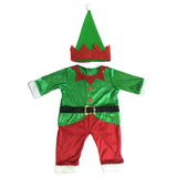 baby Clothes Christmas Children Cosplay Santa Claus Green baby Onesie Jumpsuits 2-3y Festival Party Clothing Kids New year Appar