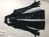 M-XXL Women 2way Zipper Open Crotch Faux Leather Catsuit Clubwear DS Latex Cat Women With Gloves Fancy Costume Jumpsuit