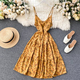 Women' Summer Holiday Print Sundress Spaghetti Strap Beach Style Sleeveless Maxi Dresses