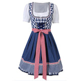 High Quality Oktoberfest Costume with Apron Blouse Gown Suit Germany Dirndl Dress Beer Girls Halloween Fancy Party Dress