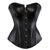 Steampunk Corset For Women Plus Size Faux Leather Bustier Corset Lingerie Sexy Corselet Overbust Shapewear Slimming Tops