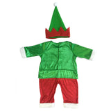 baby Clothes Christmas Children Cosplay Santa Claus Green baby Onesie Jumpsuits 2-3y Festival Party Clothing Kids New year Appar