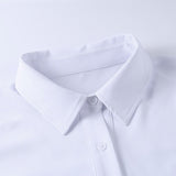 Vintage Long Loose Blouse Women Elegant White Button Casual Office Oversize Shirt Tops
