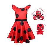 Marinette Ladybug Cosplay Red Pretty Girls Dress