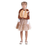 Christmas Clothes children elk Deer Dress Cosplay festival Kids Skirt Cute cartoon child cloak petticoat Girl party Tutu Skirts