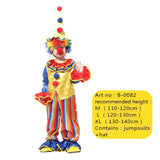 Holiday Carnival Variety Funny Clown Costumes Christmas Adult Boy Girl Joker Costume Cospaly Party Dress Up Clown Suit Costumes