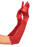 Classic Long Opera Party 20s Satin Stretchy Length Wave Pleated Dance Gloves Women Flapper Accessories