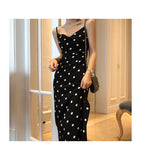 Spring summer Woman Dot Tank  Dress Casual Satin Sexy Camisole  Female Home Beach Dresses v-neck camis sexy dress