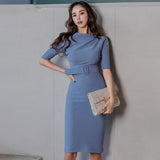 Women Bodycon Office Lady Dress Spring Summer Clothes Long Sleeve Sexy Party Dress