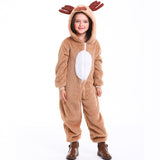 Christmas clothes Children jumpsuits Onesie Cartoon elk Animals Kids One Piece Cosplay costume Child Festivals Party Nightclothe